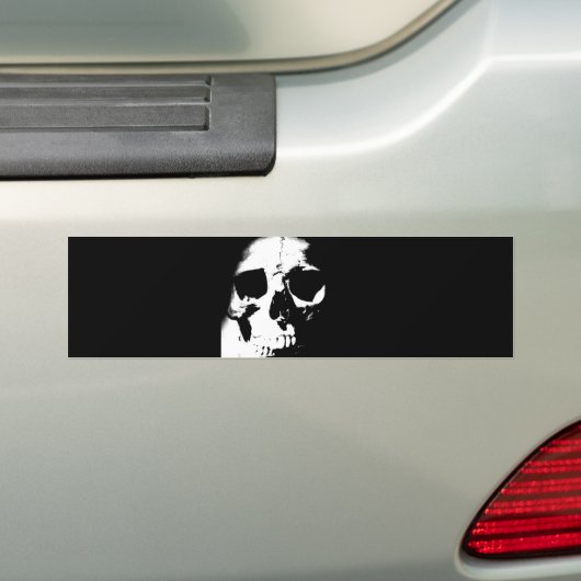 Schwarzer und weißer Schädel Autoaufkleber (Auf Auto)