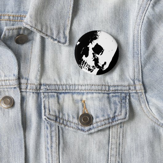 Schwarzer und weißer Schädel Button (Beispiel)