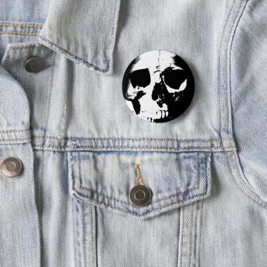 Schwarzer und weißer Schädel Button (Beispiel)