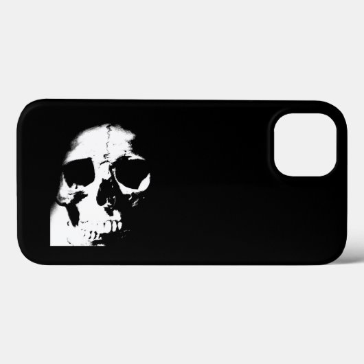 Schwarzer und weißer Schädel Case-Mate iPhone Hülle (Rückseite (Horizontal))