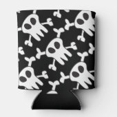 Schwarzer und weißer Schädel Dosenkühler (Rückseite)