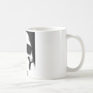 Schwarzer und weißer Schädel Kaffeetasse