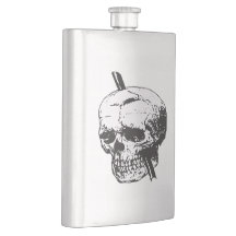 Schwarzer und weißer Schädel mit Tamping-Eisen-Vec