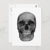 Schwarzer und weißer Schädel Postkarte (Vorne/Hinten)