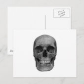 Schwarzer und weißer Schädel Postkarte (Vorne/Hinten)