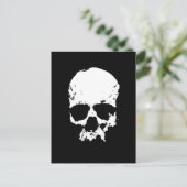 Schwarzer und weißer Schädel Postkarte (Stehend Vorderseite)