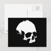 Schwarzer und weißer Schädel Postkarte (Vorne/Hinten)
