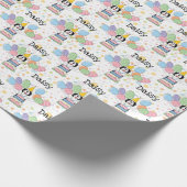 Schwarzer und weißer Schafaddel Geburtstag Geschenkpapier (Ecke)