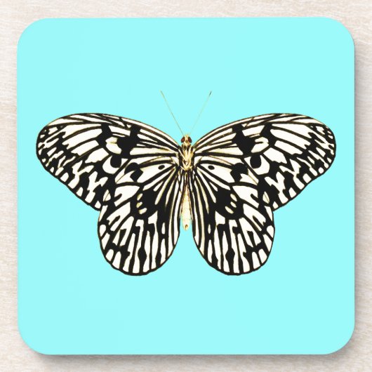 Schwarzer und weißer Schmetterling, türkischer Hin Untersetzer (Vorderseite)