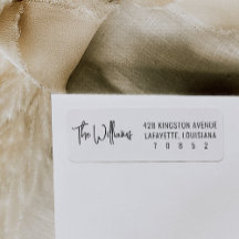 Schwarzer und weißer Spaß Moderne Rücksendeadresse