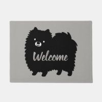 Schwarzer und weißer Spitz | Niedlich Pommie Dog