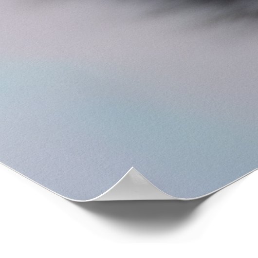 Schwarzer und weißer Spitz Poster (Ecke)