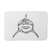 Schwarzer und weißer Stamm Großer Weißer Hai Badematte (Vorderseite)