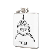 Schwarzer und weißer Stamm Großer Weißer Hai Flachmann (Links)