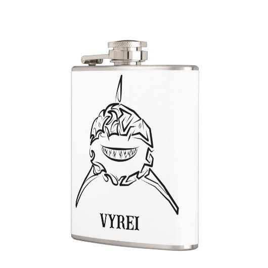 Schwarzer und weißer Stamm Großer Weißer Hai Flachmann (Links)