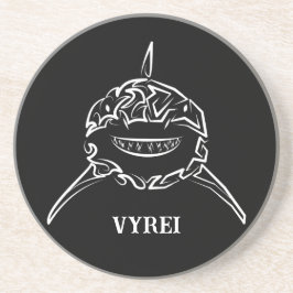 Schwarzer und weißer Stamm Großer Weißer Hai Getränkeuntersetzer