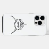 Schwarzer und weißer Stamm Großer Weißer Hai iPhone Hülle (Rückseite (Horizontal))