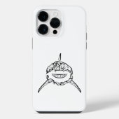 Schwarzer und weißer Stamm Großer Weißer Hai iPhone Hülle (Rückseite)
