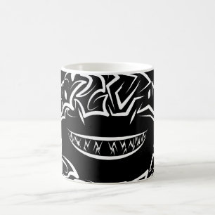 Schwarzer und weißer Stamm Großer Weißer Hai Kaffeetasse