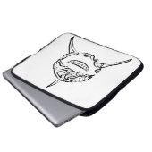 Schwarzer und weißer Stamm Großer Weißer Hai Laptopschutzhülle (Vorne Knopf)