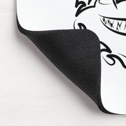 Schwarzer und weißer Stamm Großer Weißer Hai Mousepad (Ecke)