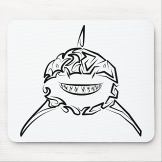 Schwarzer und weißer Stamm Großer Weißer Hai Mousepad