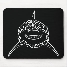 Schwarzer und weißer Stamm Großer Weißer Hai Mousepad