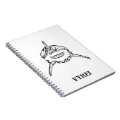 Schwarzer und weißer Stamm Großer Weißer Hai Notizblock (Rechte Seite)