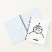 Schwarzer und weißer Stamm Großer Weißer Hai Notizblock (Innenseite)