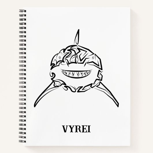 Schwarzer und weißer Stamm Großer Weißer Hai Notizblock (Vorderseite)