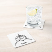 Schwarzer und weißer Stamm Großer Weißer Hai Rechteckiger Pappuntersetzer (Vor Ort)