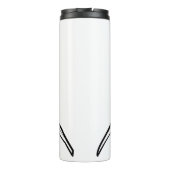 Schwarzer und weißer Stamm Großer Weißer Hai Thermosbecher (Rückseite)