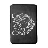 Schwarzer und weißer Stammbär Badematte (Vorderseite Vertikal)