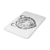 Schwarzer und weißer Stammbär Badematte (Schrägansicht)