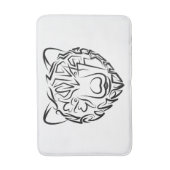 Schwarzer und weißer Stammbär Badematte (Vorderseite Vertikal)