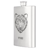 Schwarzer und weißer Stammbär Flachmann (Links)