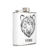 Schwarzer und weißer Stammbär Flachmann (Rechts)