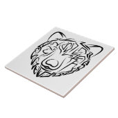 Schwarzer und weißer Stammbär Fliese (Seite)