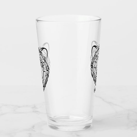 Schwarzer und weißer Stammbär Glas (Rechts)