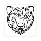 Schwarzer und weißer Stammbär Gummistempel (Prägung)