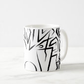Schwarzer und weißer Stammbär Kaffeetasse (VorderseiteRechts)