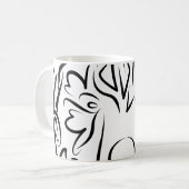 Schwarzer und weißer Stammbär Kaffeetasse (Vorderseite Links)