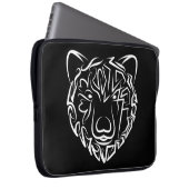 Schwarzer und weißer Stammbär Laptopschutzhülle (Vorne Rechts)