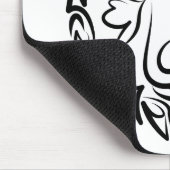 Schwarzer und weißer Stammbär Mousepad (Ecke)