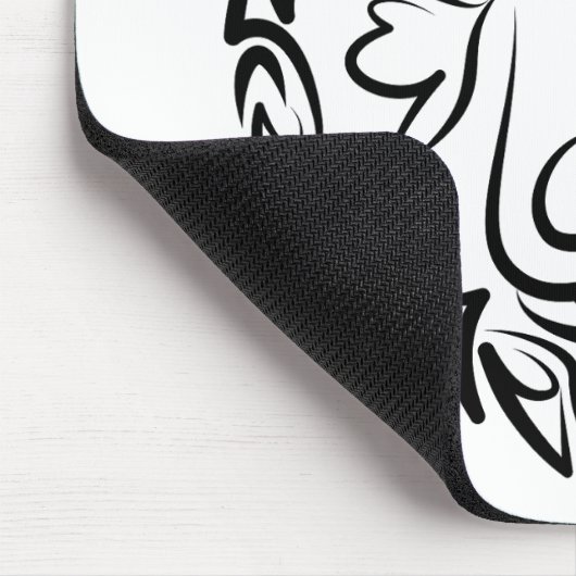 Schwarzer und weißer Stammbär Mousepad (Ecke)