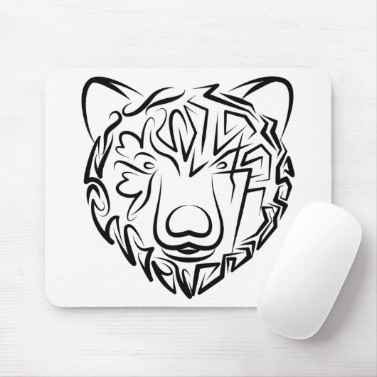 Schwarzer und weißer Stammbär Mousepad (Mit Mouse)