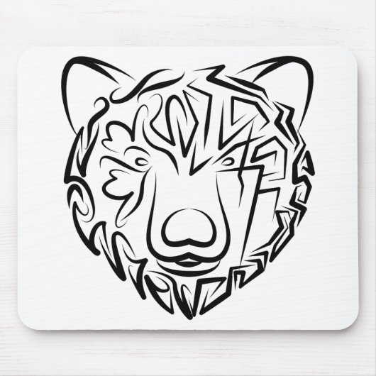 Schwarzer und weißer Stammbär Mousepad (Vorne)