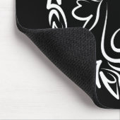 Schwarzer und weißer Stammbär Mousepad (Ecke)