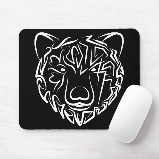 Schwarzer und weißer Stammbär Mousepad (Mit Mouse)