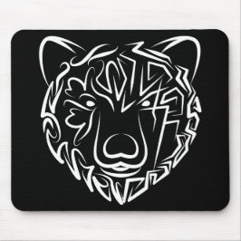 Schwarzer und weißer Stammbär Mousepad
